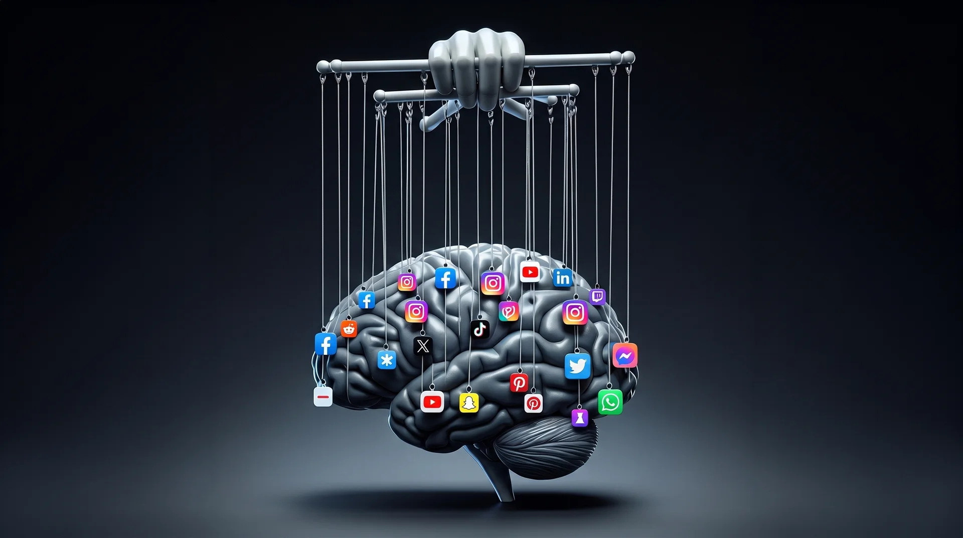 Person holding their head while staring at a phone screen showing multiple social media notifications