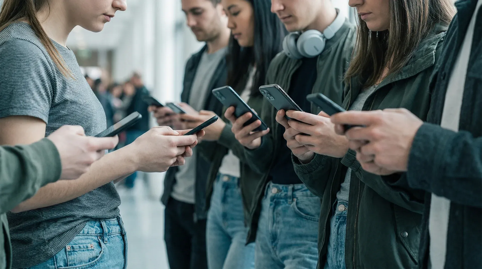 Person staring at their phone screen in a dark room with the glow illuminating their face