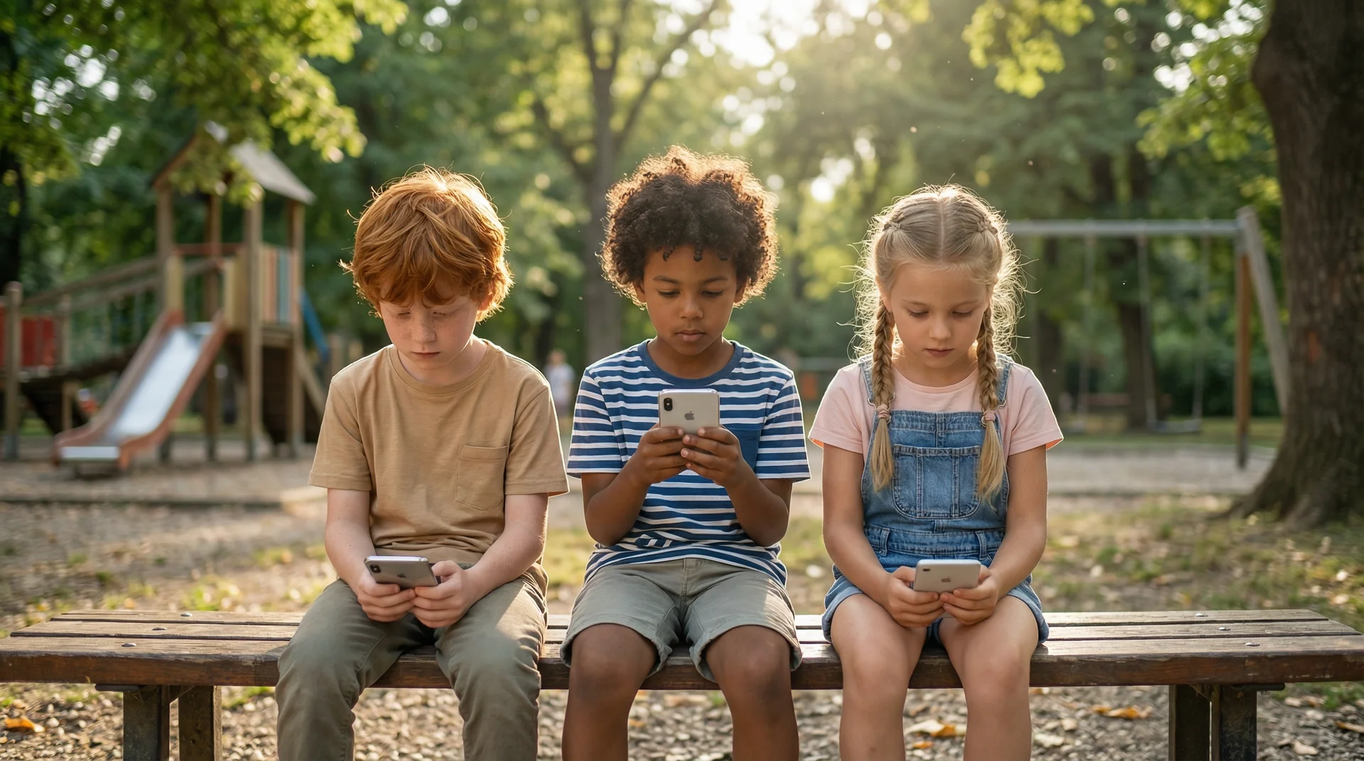 Parent and child sitting together discussing screen time rules at a kitchen table